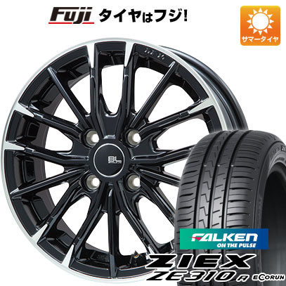 【新品】フリード 5穴/114 夏タイヤ ホイール4本セット 195/55R16 ファルケン ジークス ZE310R エコラン(限定) ブランドルライン DF-10M グロスブラック/カットスポーク 6.5J 16インチ(送料無料)|フジコーポレーション