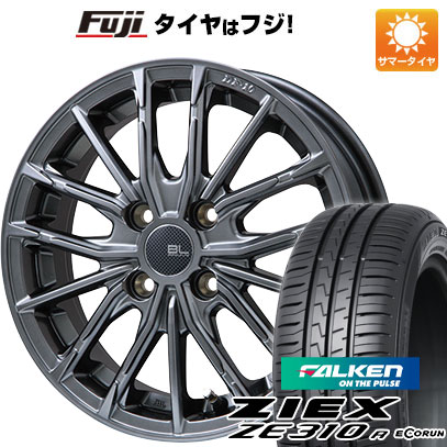 【新品国産車用4穴100】 夏タイヤ ホイール4本セット 185/60R15 ファルケン ジークス ZE310R エコラン(限定) ブランドルライン DF-10M ハイパーグレー 5.5J 15インチ(送料無料)