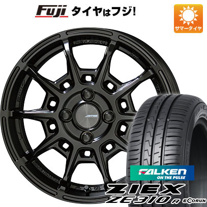 【新品国産車用4穴100】 夏タイヤ ホイール4本セット 205/45R17 ファルケン ジークス ZE310R エコラン(限定) 共豊 ガレルナ レフィーノ 7J 17インチ(送料無料)｜フジコーポレーション