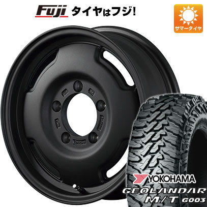【新品】ジムニーシエラ/ジムニーノマド 夏タイヤ ホイール4本セット 195/80R15 ヨコハマ ジオランダー M/T G003 アピオ ワイルドボア SR 6J 15インチ(送料無料)