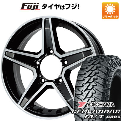 【新品】ジムニー 夏タイヤ ホイール4本セット 195R16C 104/102Q ヨコハマ ジオランダー M/T G003 プレミックス エステラ(マットブラックポリッシュ) 5.5J 16インチ(送料無料)