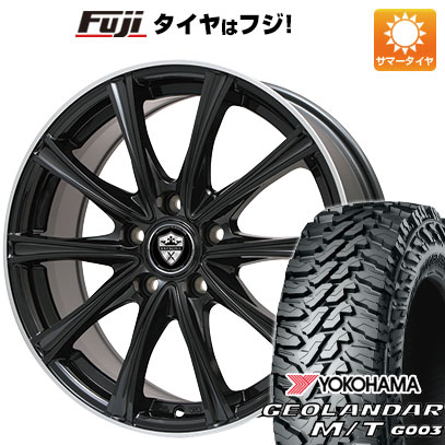 【新品国産車用5穴114.3】 夏タイヤ ホイール4本セット 225/65R17 ヨコハマ ジオランダー M/T G003 エルベ エステローザ MZV ブラックリムポリッシュ 7J 17インチ(送料無料)