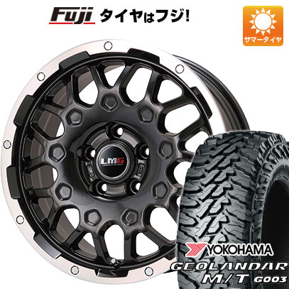 【新品】デリカD5 夏タイヤ ホイール4本セット 215/70R16 ヨコハマ ジオランダー M/T G003 レアマイスター LMG MS-9W ブラック/ブラッククリアリム 6.5J 16インチ(送料無料)