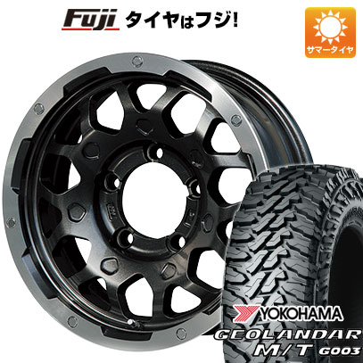 【新品】ジムニーシエラ/ジムニーノマド 夏タイヤ ホイール4本セット 195/80R15 ヨコハマ ジオランダー M/T G003 レアマイスター LMG MS-9W ブラック/ブラッククリアリム 5.5J 15インチ(送料無料)|フジコーポレーション