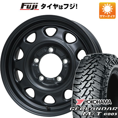 【新品】ジムニー 夏タイヤ ホイール4本セット 175/80R16 ヨコハマ ジオランダー M/T G003 レアマイスター LMG OFF-STYLE(マットブラック) 5.5J 16インチ(送料無料)