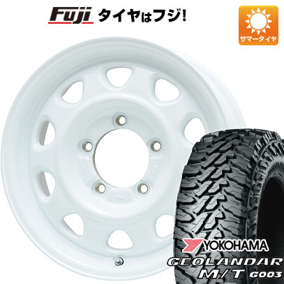 【新品】ジムニー 夏タイヤ ホイール4本セット 195R16C 104/102Q ヨコハマ ジオランダー M/T G003 レアマイスター LMG OFF-STYLE(ホワイト) 5.5J 16インチ(送料無料)