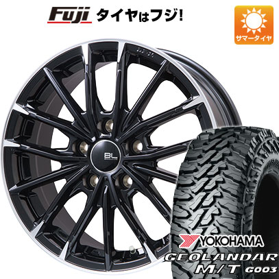 【新品国産車用5穴114.3】 夏タイヤ ホイール4本セット 225/65R17 ヨコハマ ジオランダー M/T G003 ブランドルライン DF-10M グロスブラック/カットスポーク 7J 17インチ(送料無料)｜フジコーポレーション