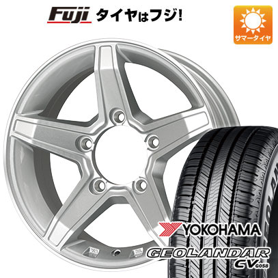 【新品】ジムニーシエラ/ジムニーノマド 夏タイヤ ホイール4本セット 195/80R15 ヨコハマ ジオランダー CV G058 プレミックス エステラ(シルバー/リムポリッシュ) 5.5J 15インチ(送料無料)｜フジコーポレーション