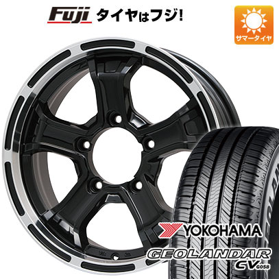 【新品】ジムニーシエラ/ジムニーノマド 夏タイヤ ホイール4本セット 195/80R15 ヨコハマ ジオランダー CV G058 ビッグウエイ B-MUD K(グロスブラックリムポリッシュ) 15インチ(送料無料) サマータイヤ