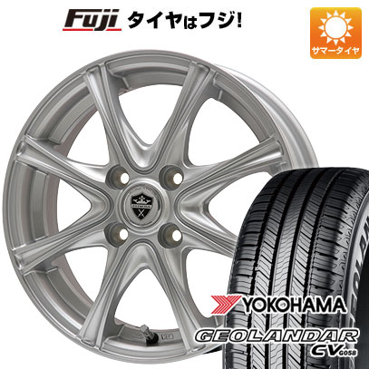 【新品 軽自動車】ハスラー デリカミニ(4WD) 夏タイヤ ホイール4本セット 165/60R15 ヨコハマ ジオランダー CV G058 エルベ エステローザ MZV シルバー 4.5J 15インチ(送料無料)
