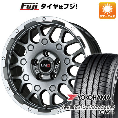 【新品】デリカD5 夏タイヤ ホイール4本セット 215/70R16 ヨコハマ ジオランダー CV G058 レアマイスター LMG MS-9W ガンメタリムポリッシュ 6.5J 16インチ(送料無料)