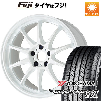 【新品国産車用5穴114.3】 夏タイヤ ホイール4本セット 225/60R18 ヨコハマ ジオランダー CV G058 WORK ワーク エモーション ZR10 7.5J 18インチ(送料無料)