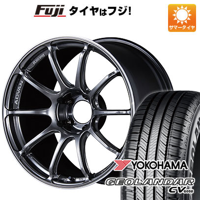 【新品国産車用5穴114.3】 夏タイヤ ホイール4本セット 215/50R18 ヨコハマ ジオランダー CV G058 ヨコハマ アドバンレーシング RSIII 7.5J 18インチ(送料無料)