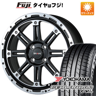【新品 軽自動車】ハスラー デリカミニ(4WD) 夏タイヤ ホイール4本セット 165/60R15 ヨコハマ ジオランダー CV G058 ブレスト バーンズテック ブレイブストリーム 5J 15インチ(送料無料)
