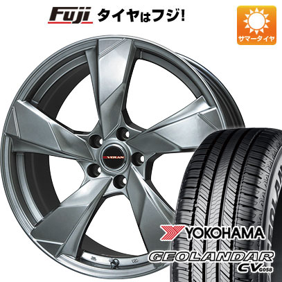 【新品国産車用5穴114.3】 夏タイヤ ホイール4本セット 235/55R20 ヨコハマ ジオランダー CV G058 プレミックス ヴェランV(クロームハイパーシルバー) 8.5J 20インチ(送料無料)