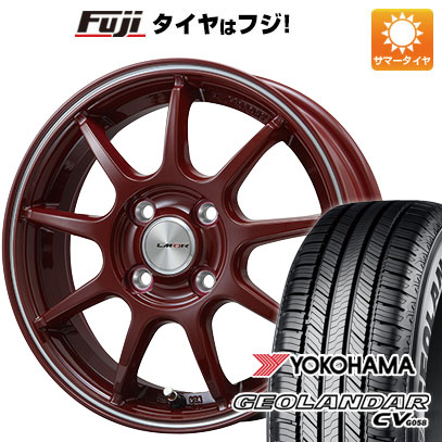 【新品 軽自動車】ハスラー デリカミニ(4WD) 夏タイヤ ホイール4本セット 165/60R15 ヨコハマ ジオランダー CV G058 レアマイスター LMスポーツ LM-QR レッド/ラインポリッシュ 5J 15インチ(送料無料)