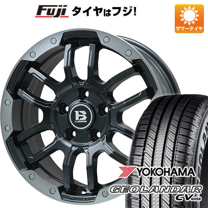 【新品国産車用5穴114.3】 夏タイヤ ホイール4本セット 225/60R18 ヨコハマ ジオランダー CV G058 ビッグウエイ B-LUGNAS FRD(マットブラック/ブラッククリアリム) 7.5J 18インチ(送料無料)