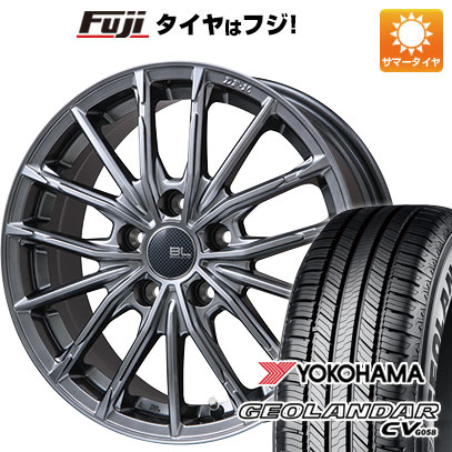 【新品国産車用5穴114.3】 夏タイヤ ホイール4本セット 225/60R18 ヨコハマ ジオランダー CV G058 ブランドルライン DF-10M ハイパーグレー 7.5J 18インチ(送料無料)｜フジコーポレーション