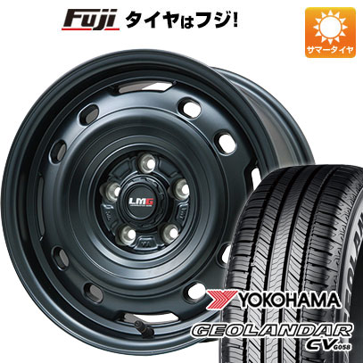 【新品】デリカD5 夏タイヤ ホイール4本セット 225/70R16 ヨコハマ ジオランダー CV G058 レアマイスター LMG OFF-STYLE 2 (マットブラック) 7J 16インチ(送料無料)