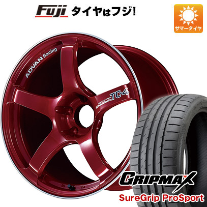 【新品国産車用5穴114.3】 夏タイヤ ホイール4本セット 225/40R18 グリップマックス シュアグリップ PRO SPORT BSW（限定） ヨコハマ アドバンレーシング TC-4 8J 18インチ(送料無料)