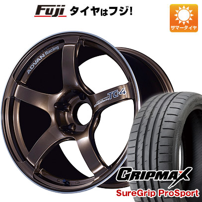 【新品国産車用5穴114.3】 夏タイヤ ホイール4本セット 225/40R18 グリップマックス シュアグリップ PRO SPORT BSW（限定） ヨコハマ アドバンレーシング TC-4 8J 18インチ(送料無料)