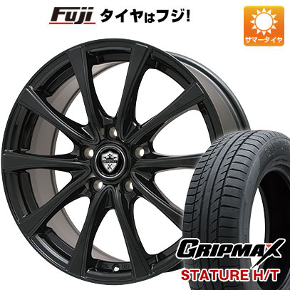 【新品国産車用5穴114.3】 夏タイヤ ホイール4本セット 225/60R18 グリップマックス スタチャー H/T BSW(限定) エルベ エステローザ FSV グロスブラック 7.5J 18インチ(送料無料)