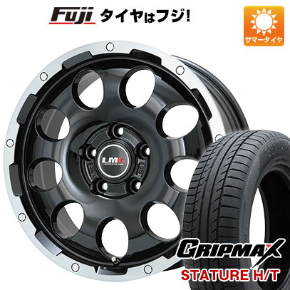 【新品国産車用5穴114.3】 夏タイヤ ホイール4本セット 235/55R18 グリップマックス スタチャー H/T BSW（限定） レアマイスター LMG CS-9 ブラック/ブラッククリアリム 7.5J 18インチ(送料無料)