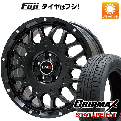 【新品国産車用5穴114.3】 夏タイヤ ホイール4本セット 235/55R18 グリップマックス スタチャー H/T BSW（限定） レアマイスター LMG MS-9W グロスブラック 7.5J 18インチ(送料無料)
