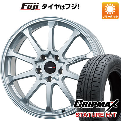 【新品国産車用5穴114.3】 夏タイヤ ホイール4本セット 225/60R18 グリップマックス スタチャー H/T BSW（限定） レアマイスター LMスポーツ LM-10R(メタリックシルバー) 7.5J 18インチ(送料無料)