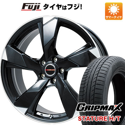 【新品国産車用5穴114.3】 夏タイヤ ホイール4本セット 235/55R18 グリップマックス スタチャー H/T BSW（限定） プレミックス ヴェランV(グロスブラック/リムポリッシュ) 7J 18インチ(送料無料)