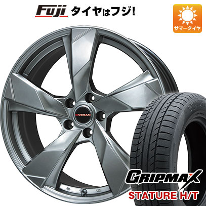 【新品国産車用5穴114.3】 夏タイヤ ホイール4本セット 235/55R18 グリップマックス スタチャー H/T BSW（限定） プレミックス ヴェランV(クロームハイパーシルバー) 7J 18インチ(送料無料)