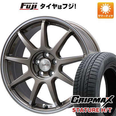 【新品国産車用5穴114.3】 夏タイヤ ホイール4本セット 235/50R18 グリップマックス スタチャー H/T BSW（限定） レアマイスター LMスポーツ LM-QR ブロンズ/ラインポリッシュ 7.5J 18インチ(送料無料)