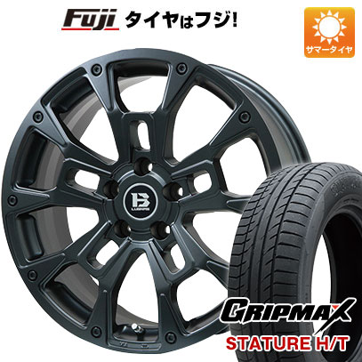 【新品国産車用5穴114.3】 夏タイヤ ホイール4本セット 225/65R17 グリップマックス スタチャー H/T BSW（限定） ビッグウエイ B-LUGNAS BRD(マットブラック) 7J 17インチ(送料無料)