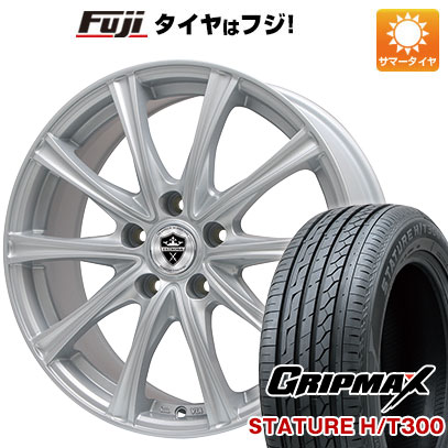 【新品国産車用5穴100】 夏タイヤ ホイール4本セット 225/55R18 グリップマックス スタチャー H/T300 BSW（限定） エルベ エステローザ MZV シルバー 7.5J 18インチ(送料無料)