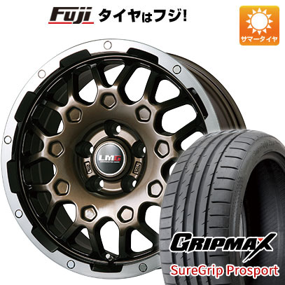 【新品国産車用5穴114.3】 夏タイヤ ホイール4本セット 215/45R18 グリップマックス シュアグリップ PRO SPORT BSW(限定) レアマイスター LMG MS-9W ブロンズリムポリッシュ 7.5J 18インチ(送料無料)|フジコーポレーション