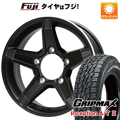 【新品】ジムニー 夏タイヤ ホイール4本セット 175/80R16 グリップマックス インセプション A/TII RWL(限定) プレミックス エステラ(マットブラック/リムポリッシュ) 16インチ(送料無料) サマータイヤ画像