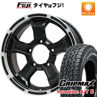 【新品】ジムニー 夏タイヤ ホイール4本セット 175/80R16 グリップマックス インセプション A/TII RWL(限定) ビッグウエイ B-MUD K(グロスブラックリムポリッシュ) 16インチ(送料無料) サマータイヤ