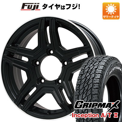 【新品】ジムニー 夏タイヤ ホイール4本セット 175/80R16 グリップマックス インセプション A/TII RWL(限定) プレミックス グラバス-Jr(マットブラック/リムポリッシュ) 5.5J 16インチ(送料無料)