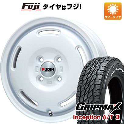 【新品 軽自動車】軽トラ 軽バン 夏タイヤ ホイール4本セット 145R12C 80/78N グリップマックス インセプション A/TII RWL(限定) プレミックス プディン(ホワイト) 4J 12インチ(送料無料)