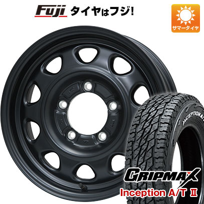 【新品】ジムニー 夏タイヤ ホイール4本セット 175/80R16 グリップマックス インセプション A/TII RWL(限定) レアマイスター LMG OFF-STYLE(マットブラック) 5.5J 16インチ(送料無料)