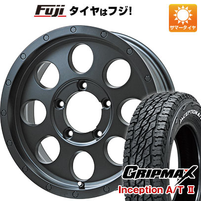 【新品】ジムニー 夏タイヤ ホイール4本セット 175/80R16 グリップマックス インセプション A/TII RWL(限定) レアマイスター LMG CS-8 マットブラック 5.5J 16インチ(送料無料)
