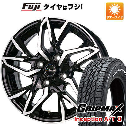 【新品 軽自動車】軽トラ 軽バン 夏タイヤ ホイール4本セット 145R12C 80/78N グリップマックス インセプション A/TII RWL(限定) ホットスタッフ クロノス CH-112 4J 12インチ(送料無料)
