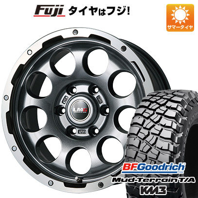 【新品】プラド/ハイラックス 夏タイヤ ホイール4本セット 265/70R17 BFグッドリッチ マッドテレーンT/A KM3 レアマイスター LMG CS-9 ガンメタリムポリッシュ 7.5J 17インチ(送料無料)|フジコーポレーション