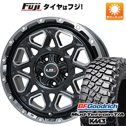 【新品】デリカD5 夏タイヤ ホイール4本セット 245/70R16 BFグッドリッチ マッドテレーンT/A KM3 レアマイスター LMG モンタグナ(ブラックポリッシュ/ブラッククリア) 7J 16インチ(送料無料)|フジコーポレーション