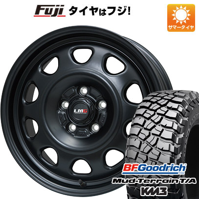 【新品】デリカD5 夏タイヤ ホイール4本セット 245/70R16 BFグッドリッチ マッドテレーンT/A KM3 レアマイスター LMG OFF-STYLE(マットブラック) 7J 16インチ(送料無料)｜フジコーポレーション