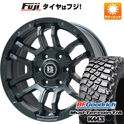 【新品】プラド/ハイラックス 夏タイヤ ホイール4本セット 265/70R17 BFグッドリッチ マッドテレーンT/A KM3 ビッグウエイ B-LUGNAS FRD(マットブラック) 8J 17インチ(送料無料)