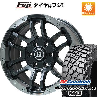 【新品】プラド/ハイラックス 夏タイヤ ホイール4本セット 265/60R18 BFグッドリッチ マッドテレーンT/A KM3 ビッグウエイ B-LUGNAS FRD(マットブラック/ブラッククリアリム) 8J 18インチ(送料無料) 145,700円