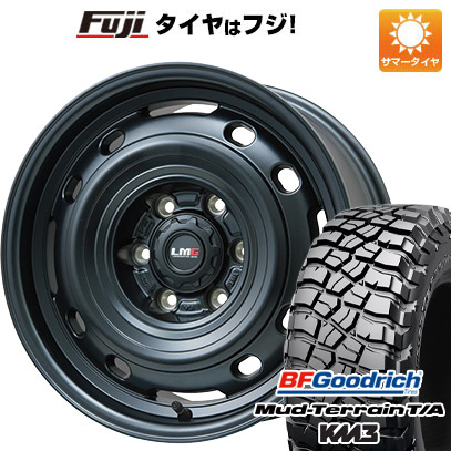 【新品国産車用6穴139.7】 夏タイヤ ホイール4本セット 35X12.5R17 BFグッドリッチ マッドテレーンT/A KM3 レアマイスター LMG OFF-STYLE 2 (マットブラック) 8J 17インチ(送料無料)