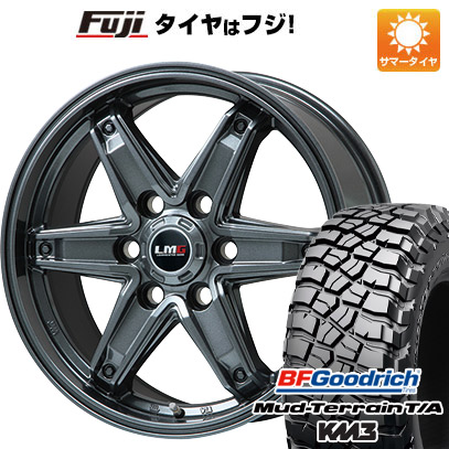 【新品】プラド/ハイラックス 夏タイヤ ホイール4本セット 265/70R17 BFグッドリッチ マッドテレーンT/A KM3 レアマイスター LMG エトナ(ディープグレー) 17インチ(送料無料) サマータイヤ