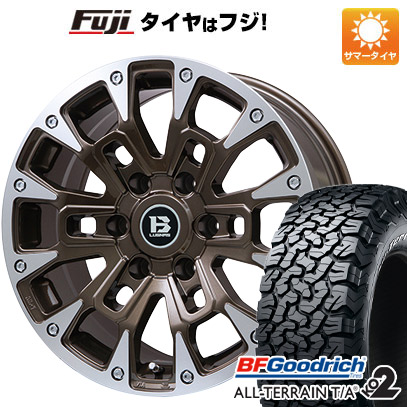 【新品国産車用6穴139.7】 夏タイヤ ホイール4本セット 275/70R17 BFグッドリッチ オールテレーンT/A KO2 RWL/RBL ビッグウエイ B-LUGNAS BRD(ブロンズポリッシュ) 8J 17インチ(送料無料)